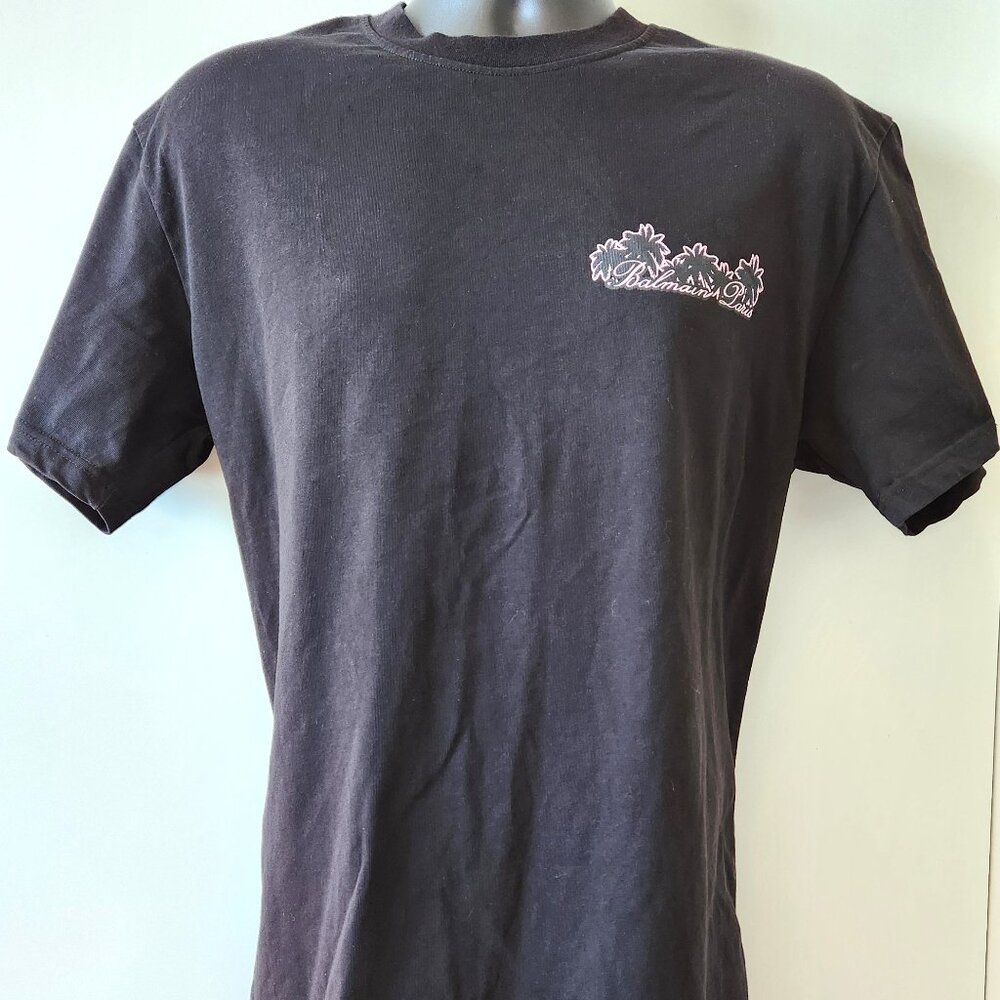Balmain Club Paris T-Shirt Men's Size Large Black Graphic